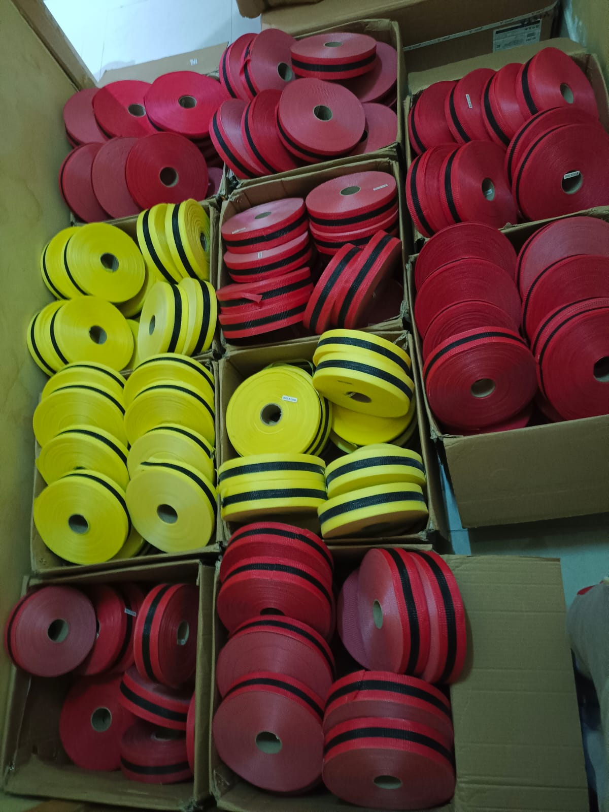 NYLON BARRICADE TAPE RED & BLACK